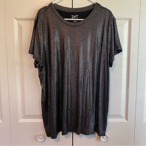 MAURICES Shimmer Metallic 24/7 Tee | Size 1X